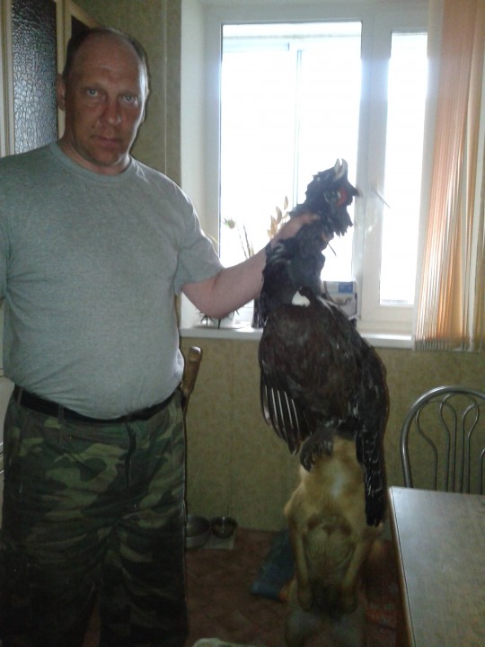 Хозяин только с охоты,а ей только обнюхать!!